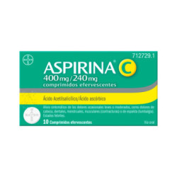 Aspirina c 400 mg/240 mg 10 comprimidos efervescentes